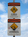 strong current warning sign